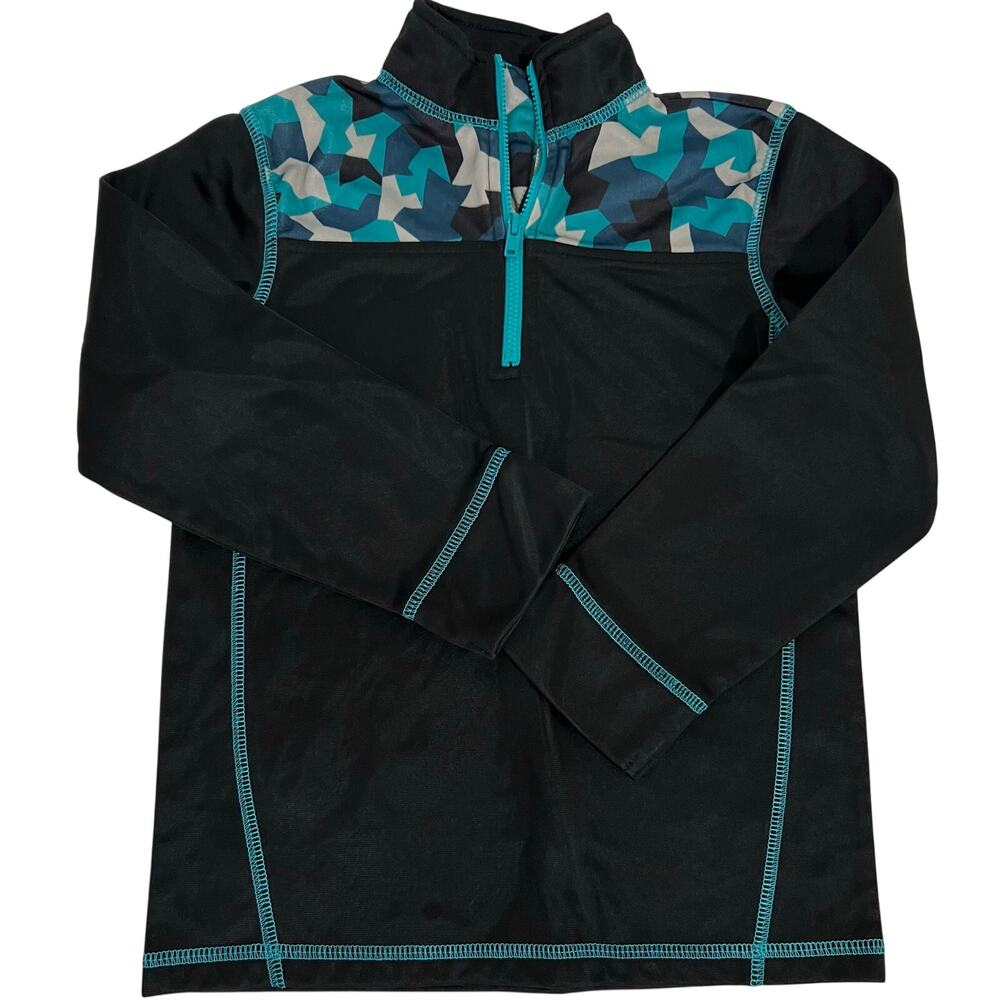 Wonder Kids Blue & Black Activewear Pullover Sweatshirt Top Size 5T